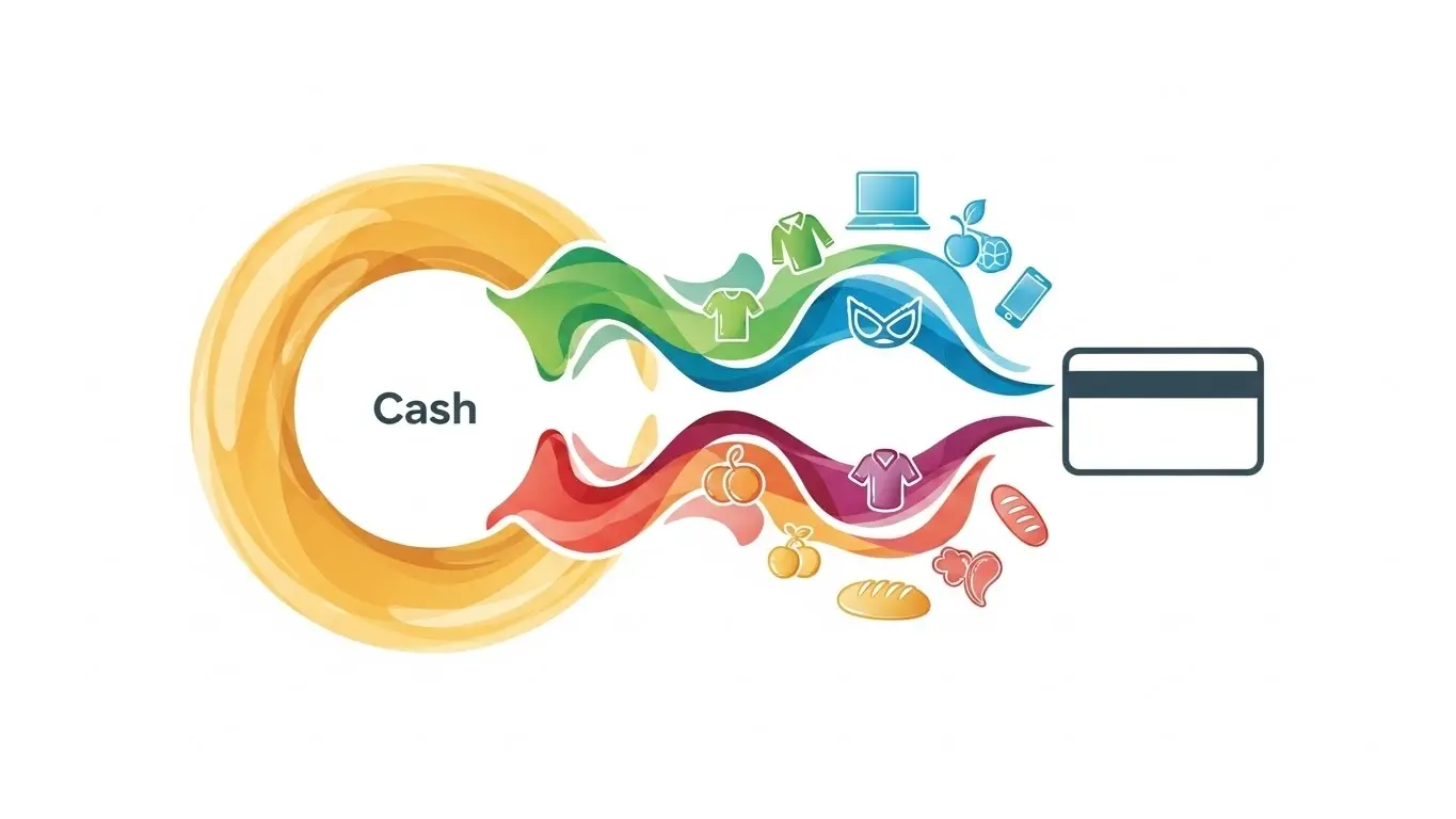 카드 현금화 관련 주요 정보를 시각적으로 설명하는 이미지